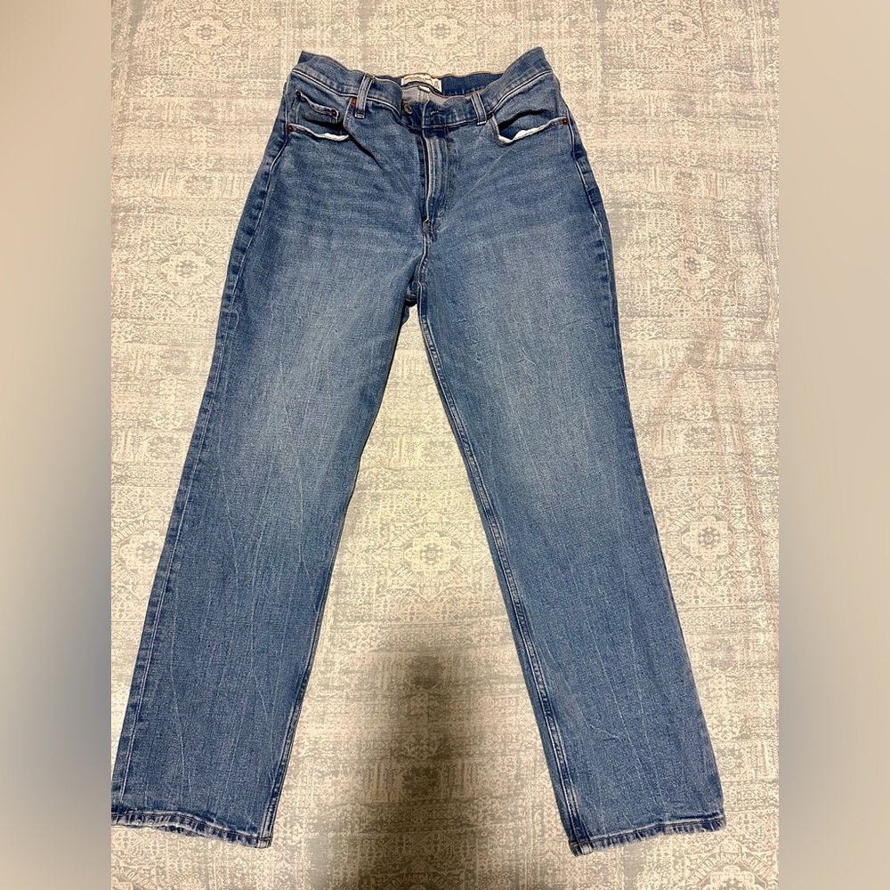 Abercrombie ultra high rise ankle straight jeans (curve love)